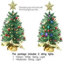 mini light up christmas tree