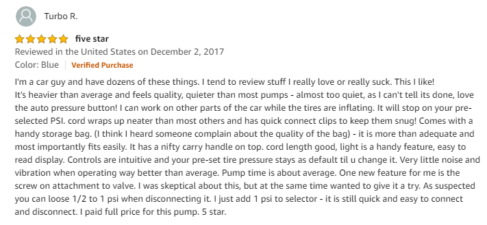 air compressor amazon customer rating