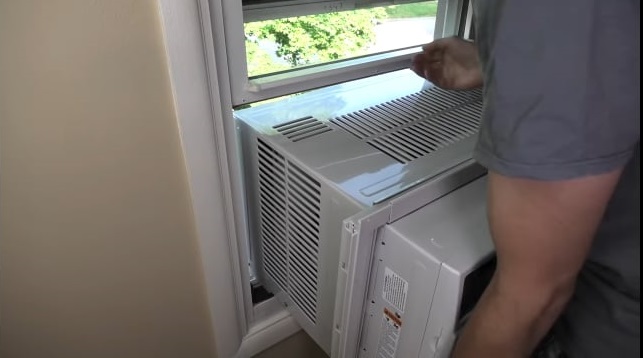 Place your portable window AC unit in the window