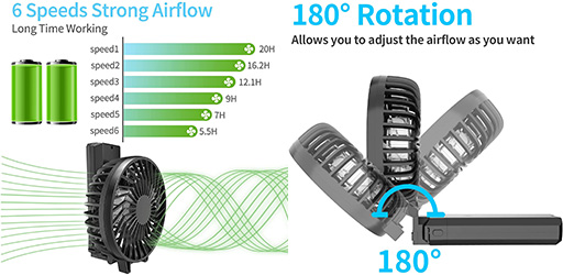 HandFan 5200 mAh Battery Operated Folding fan